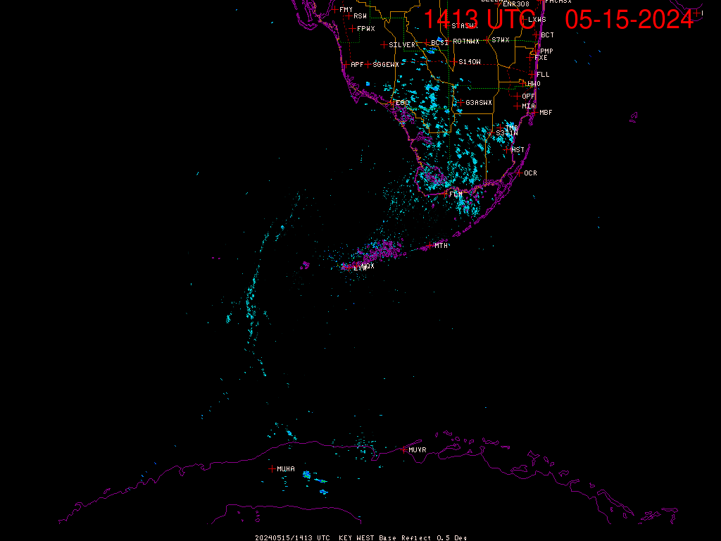 Key West, FL Live, Long Range, Animated Doppler Radar